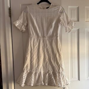 Banana Republic Ivory Eyelet Top